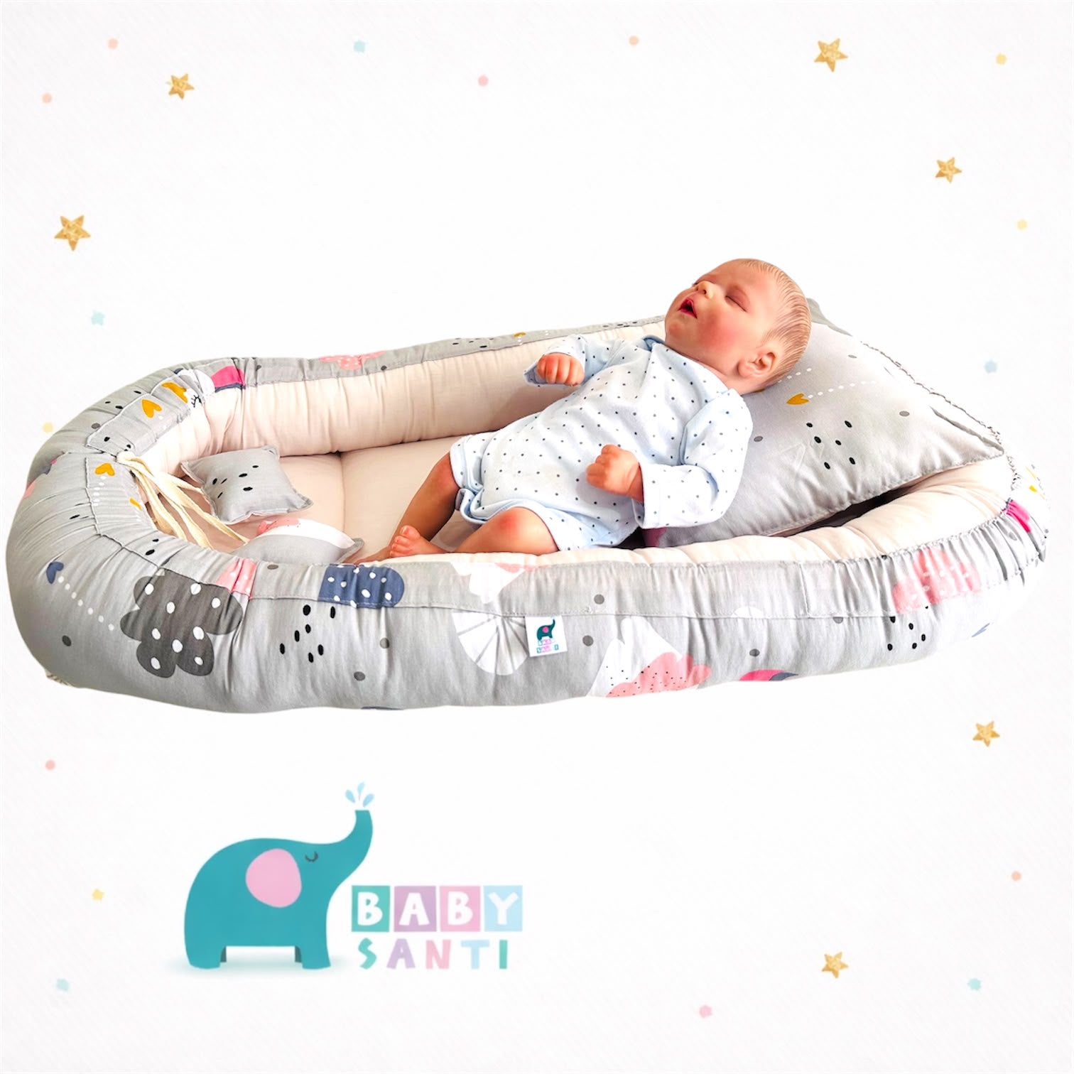 Nido colecho Baby Santi - Cisne gris