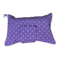 Pañalera portátil Baby Santi lila con lunares - cerrada